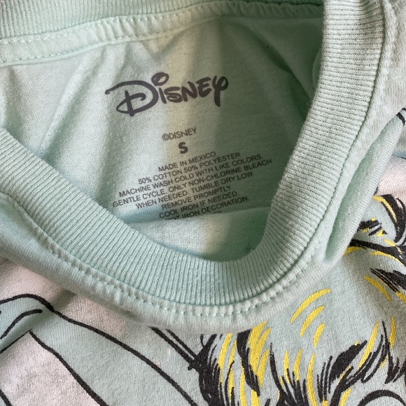 Disney Mint Green Tinkerbell Think Happy Thoughts Peter Pan Soft Tee Shirt - Picture 3 of 4